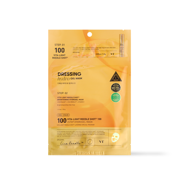 [VT Cosmetics] VITA-LIGHT Reedle Shot 100 2STEP Hydrogel Mask - 2type