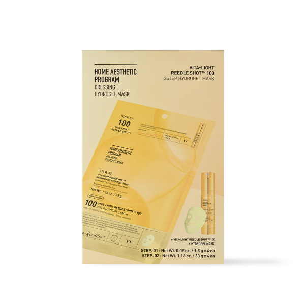 [VT Cosmetics] VITA-LIGHT Reedle Shot 100 2STEP Hydrogel Mask - 2type