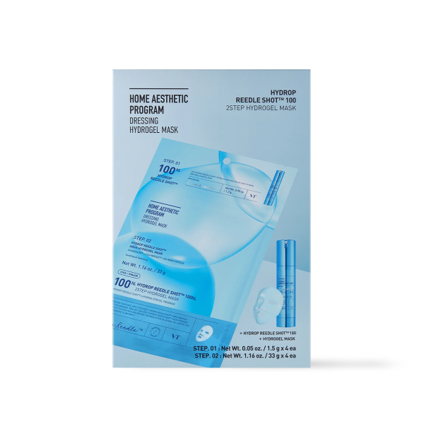 [VT Cosmetics] HYDROP Reedle Shot 100hl 2STEP Hydrogel Mask 4ea
